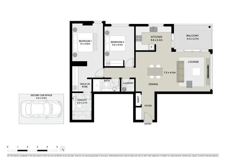 Floorplan of Homely apartment listing, 814/1 Bruce Bennetts Place, Maroubra NSW 2035