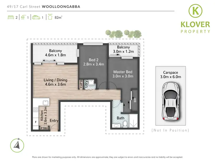 Floorplan of Homely apartment listing, 49/17 Carl Street, Woolloongabba QLD 4102