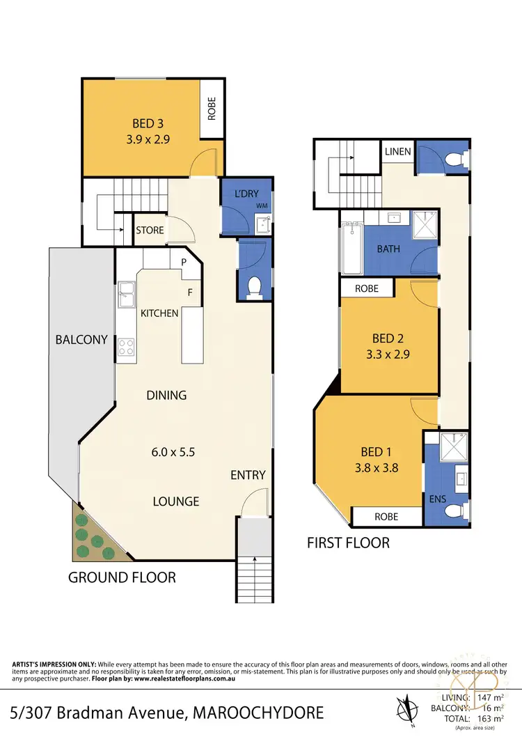 Floorplan of Homely unit listing, 5/307 Bradman Avenue, Maroochydore QLD 4558