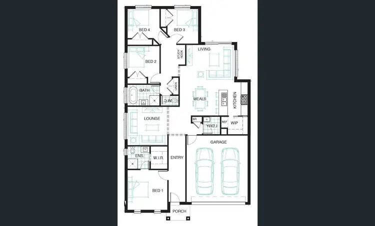 Floorplan of Homely house listing, 5 Hutchence Drive, Point Cook VIC 3030