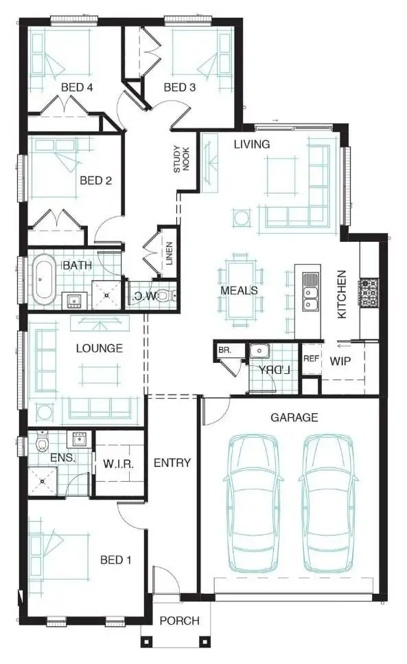 Floorplan of Homely house listing, 5 Hutchence Drive, Point Cook VIC 3030