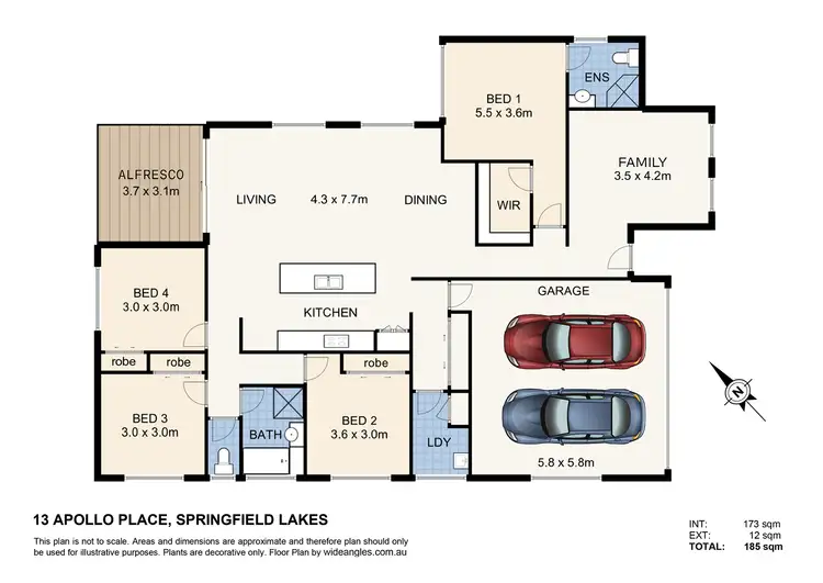 Floorplan of Homely house listing, 13 Apollo Place, Springfield Lakes QLD 4300