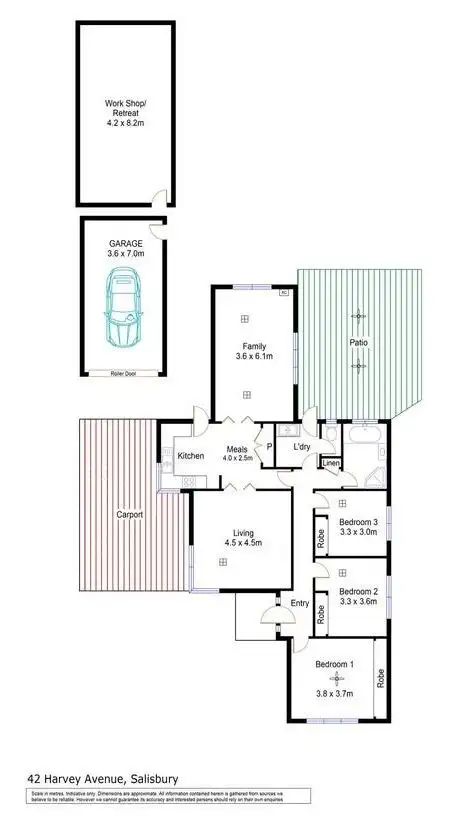 Floorplan of Homely house listing, 42 Harvey Avenue, Salisbury SA 5108