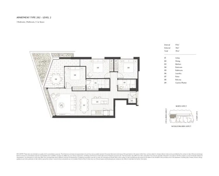 Floorplan of Homely apartment listing, 202/470 Main Street, Kangaroo Point QLD 4169