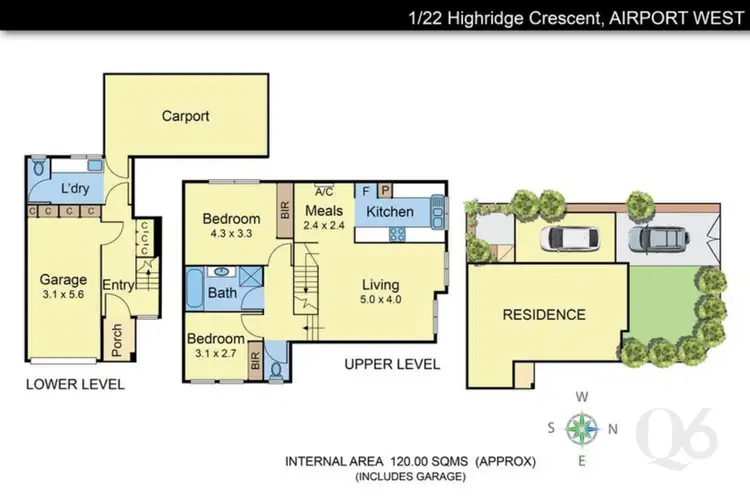 Floorplan of Homely townhouse listing, 1 / 22 Highridge Crescent, Airport West VIC 3042