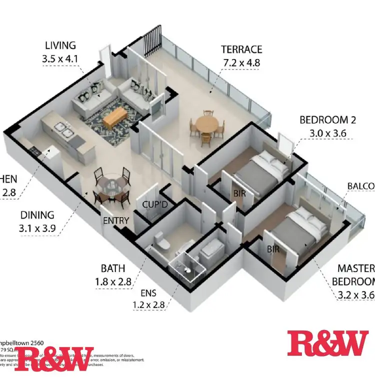Floorplan of Homely unit listing, 804/15 King Street, Campbelltown NSW 2560