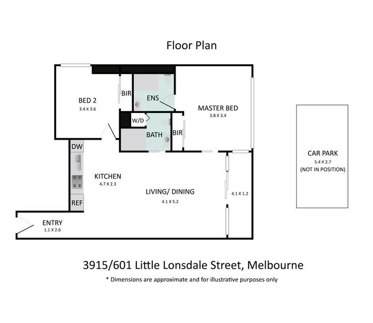 Floorplan of Homely apartment listing, 3915/601 Little Lonsdale Street, Melbourne VIC 3000