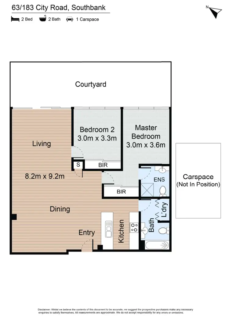 Floorplan of Homely house listing, 63/183 City Road, Southbank VIC 3006