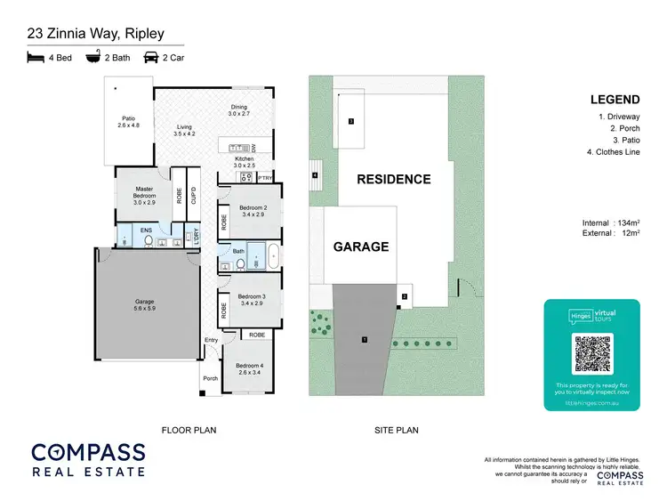 Floorplan of Homely house listing, 23 Zinnia Way, Ripley QLD 4306