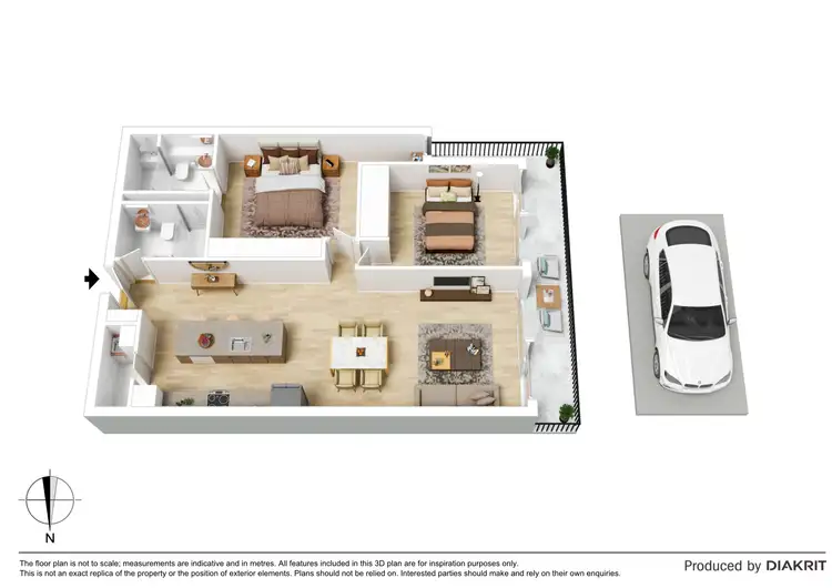Floorplan of Homely apartment listing, 105/1 Cook Street, Hawthorn VIC 3122