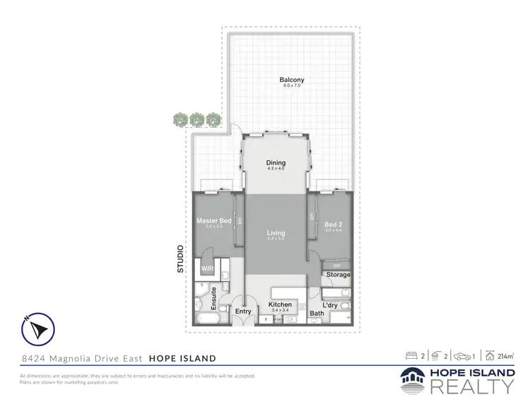 Floorplan of Homely house listing, 8424 Magnolia Drive East, Hope Island QLD 4212