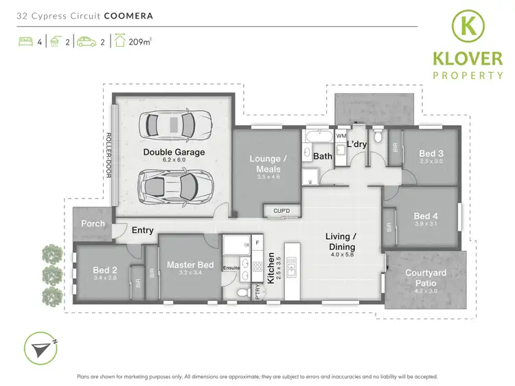 Floorplan of Homely house listing, 32 Cypress Circuit, Coomera QLD 4209