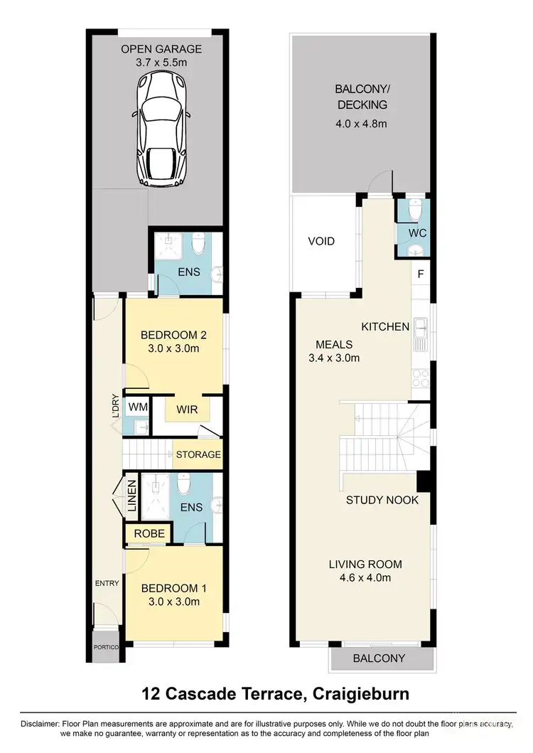 Floorplan of Homely house listing, 12 Cascade Terrace, Craigieburn VIC 3064