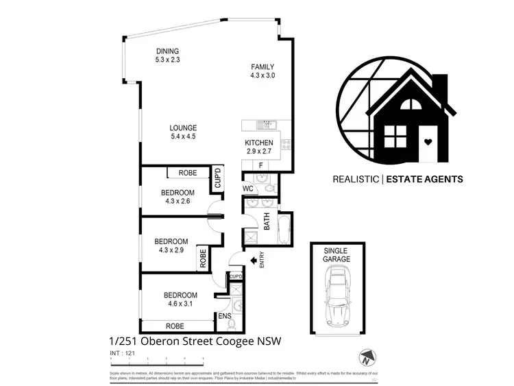 Floorplan of Homely apartment listing, 1/251 Oberon Street, Coogee NSW 2034