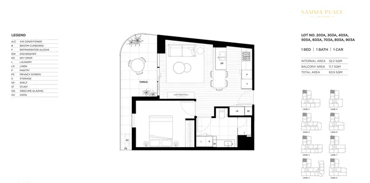 Floorplan of Homely apartment listing, 603/125 Bell Street, Ivanhoe VIC 3079