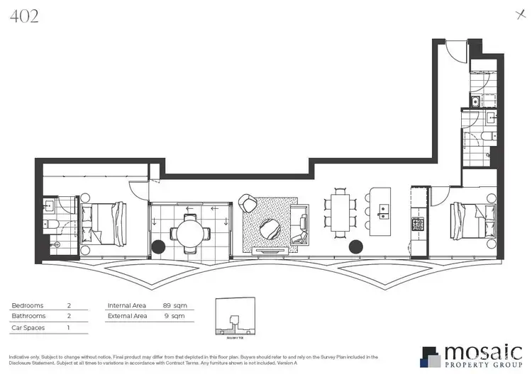 Floorplan of Homely unit listing, 402/33 Railway Terrace, Milton QLD 4064