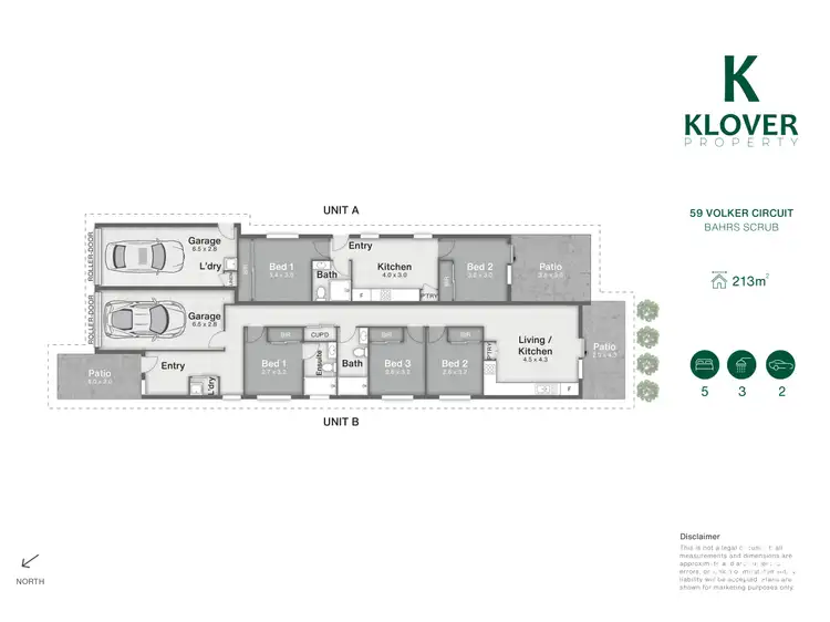 Floorplan of Homely semi-detached listing, 59A Volker Circuit, Bahrs Scrub QLD 4207