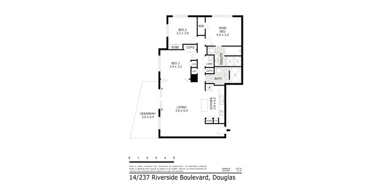 Floorplan of Homely apartment listing, 14/237 Riverside Boulevard, Douglas QLD 4814