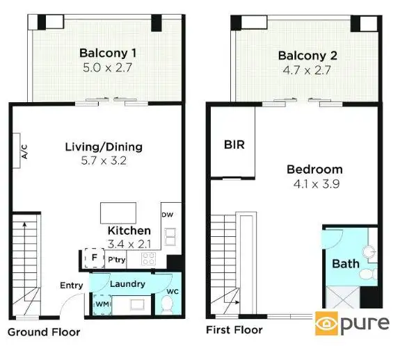 Floorplan of Homely apartment listing, 1/202 Nicholson Road, Subiaco WA 6008