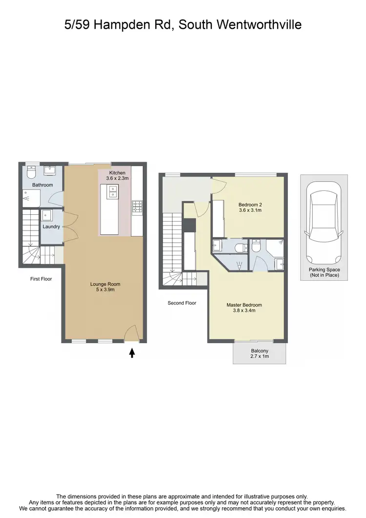 Floorplan of Homely townhouse listing, 5/59 Hampden Rd, South Wentworthville NSW 2145