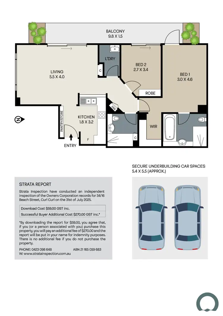 Floorplan of Homely apartment listing, 34/16 BEACH STREET, Curl Curl NSW 2096