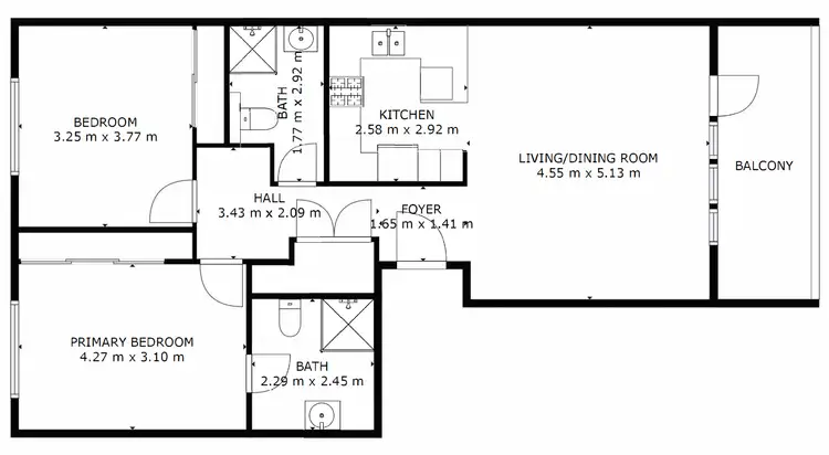 Floorplan of Homely apartment listing, 10/8 Gould Street, Turner ACT 2612