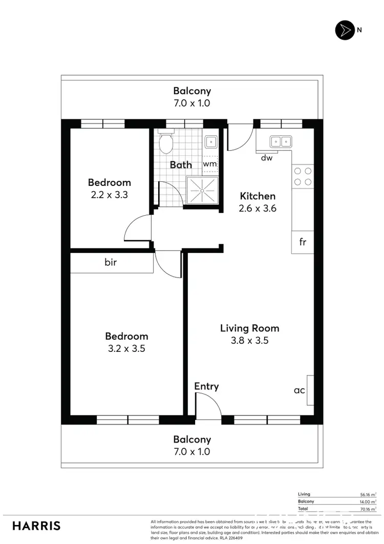 Floorplan of Homely unit listing, 8/229 Cross Road, Cumberland Park SA 5041
