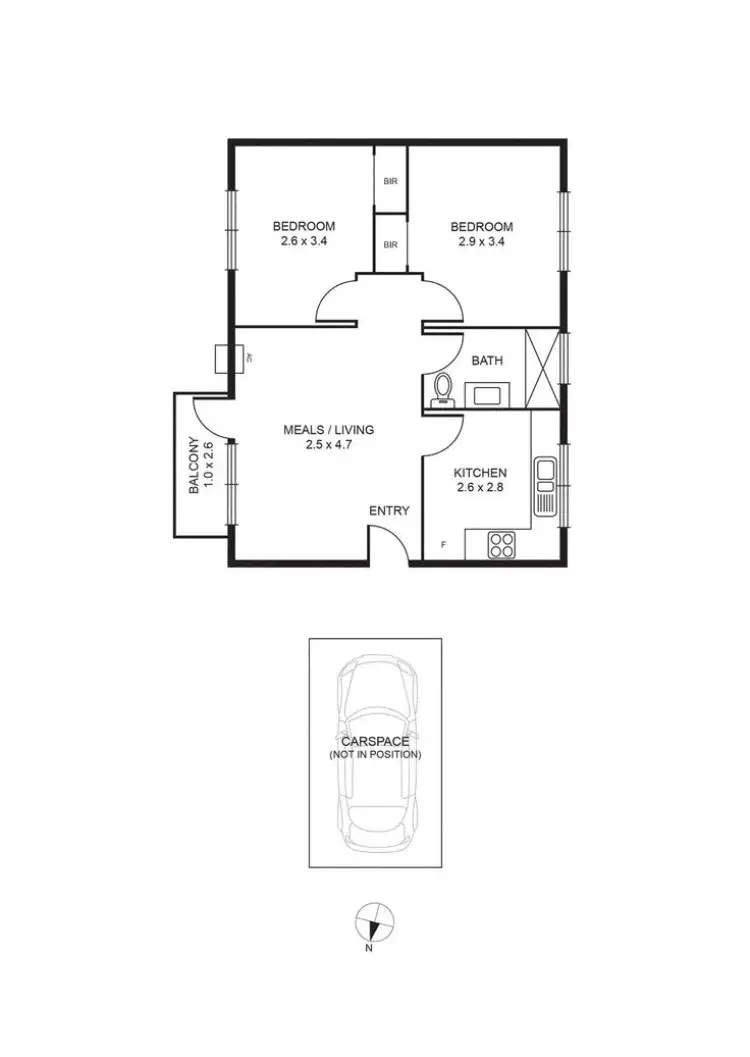 Floorplan of Homely unit listing, 8/227 Bridport St West, Albert Park VIC 3206