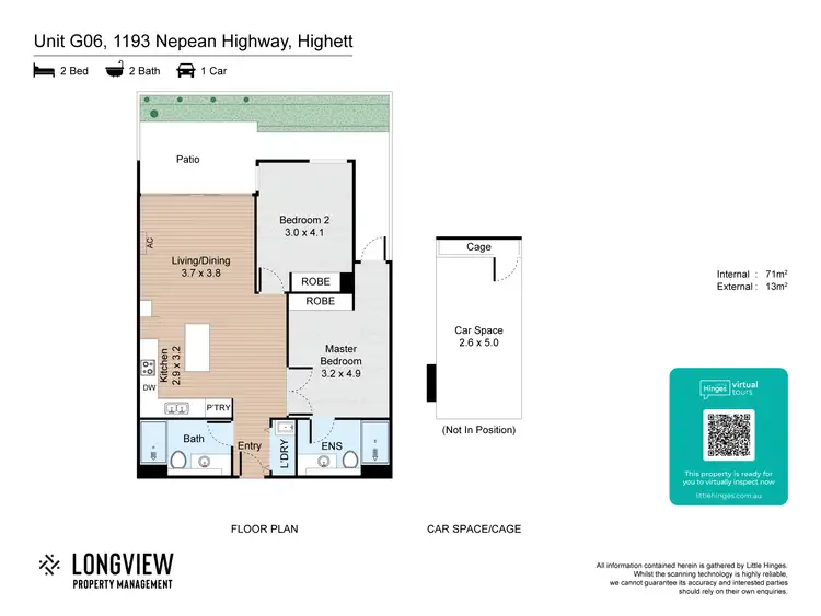 Floorplan of Homely apartment listing, G06/1193 Nepean Highway, Highett VIC 3190