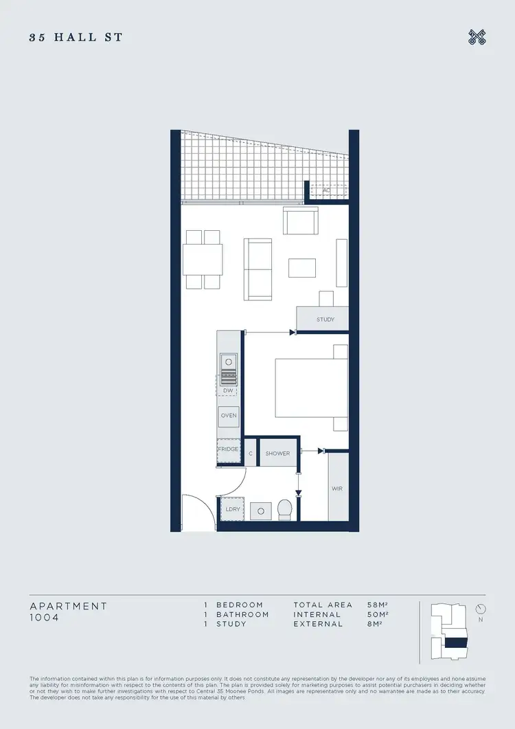 Floorplan of Homely apartment listing, 1004/33-35 Hall Street, Moonee Ponds VIC 3039