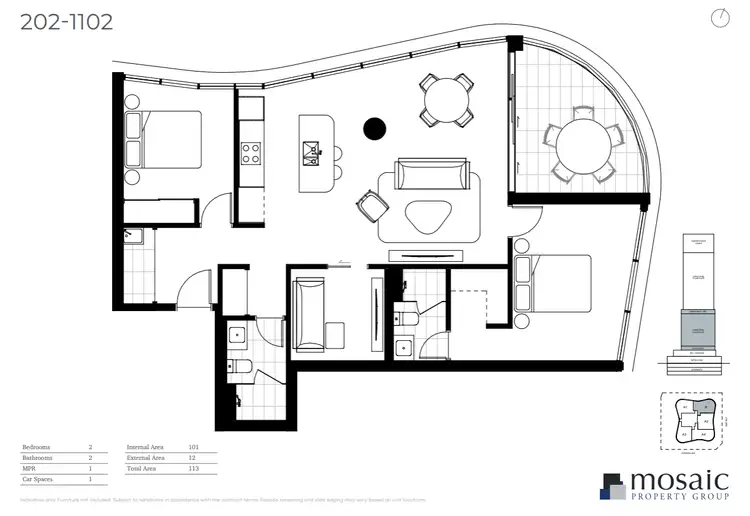 Floorplan of Homely apartment listing, 1102/146-148 Surf Parade, Broadbeach QLD 4218