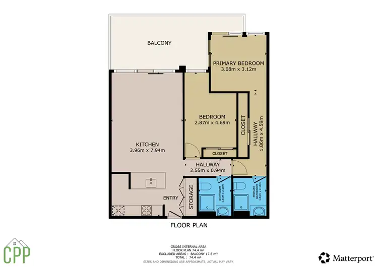Floorplan of Homely apartment listing, 616/2 Anzac Park, Campbell ACT 2612
