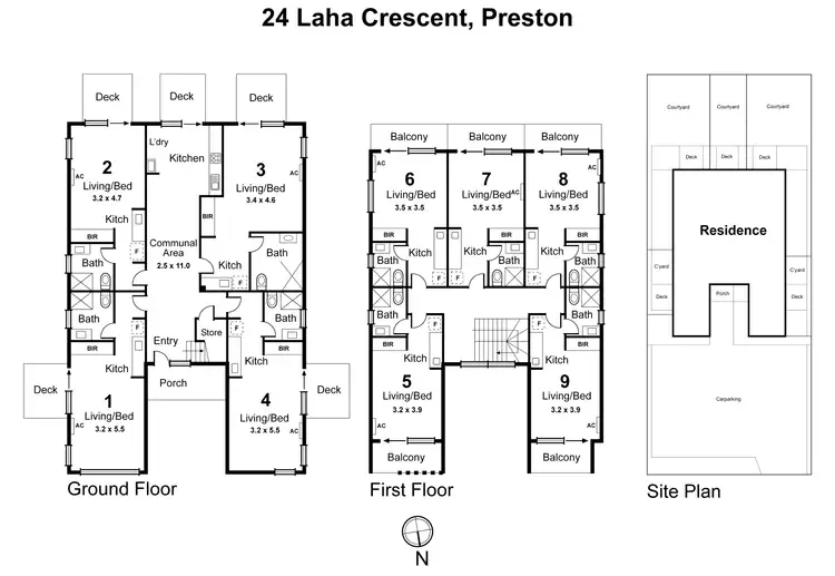 Floorplan of Homely studio listing, 24 Laha Crescent, Preston VIC 3072