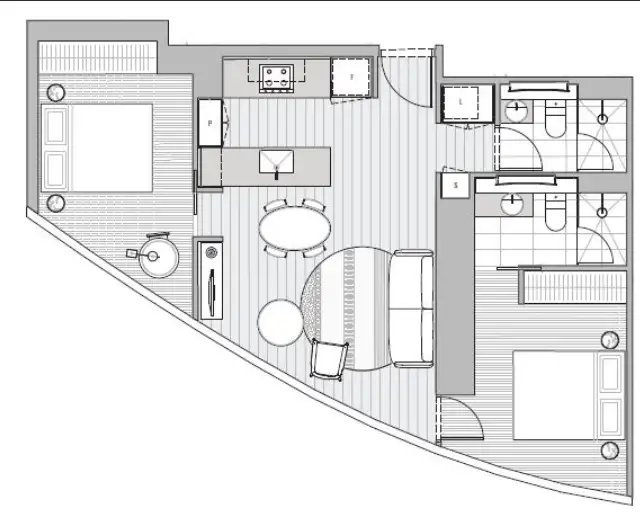 Floorplan of Homely apartment listing, 7609/228 La Trobe St, Melbourne VIC 3000