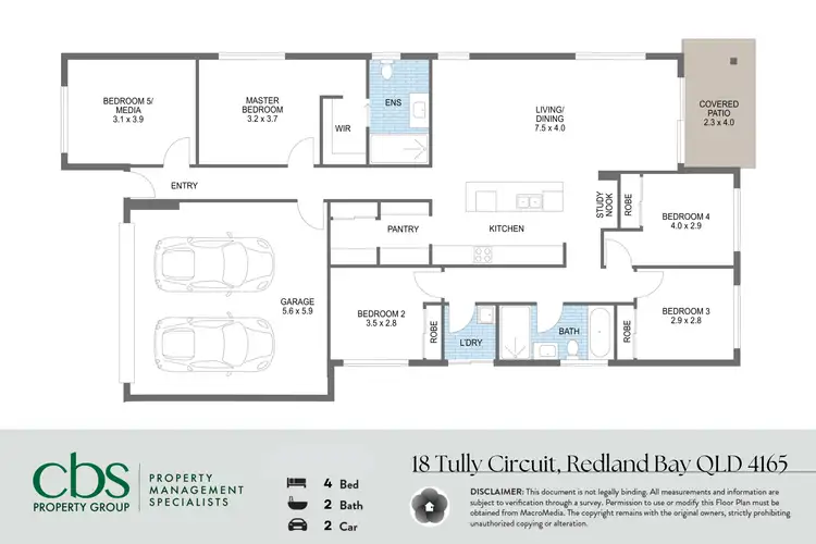 Floorplan of Homely house listing, 18 Tully Circuit, Redland Bay QLD 4165