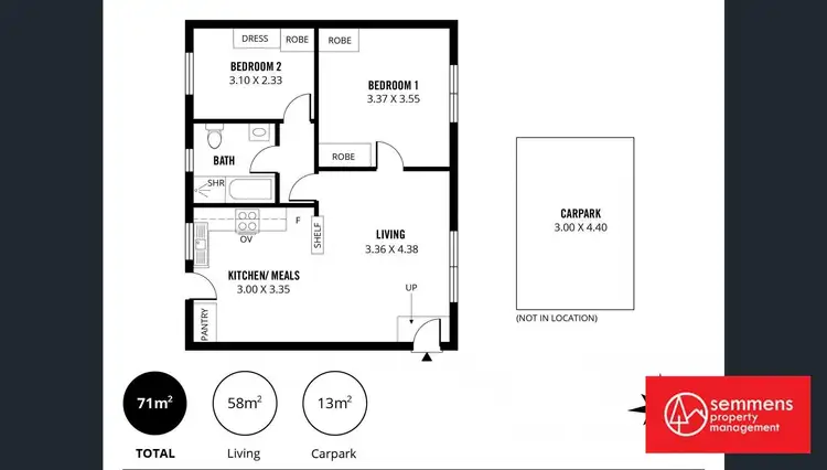 Floorplan of Homely unit listing, 10/461 Portrush Road, Glenside SA 5065
