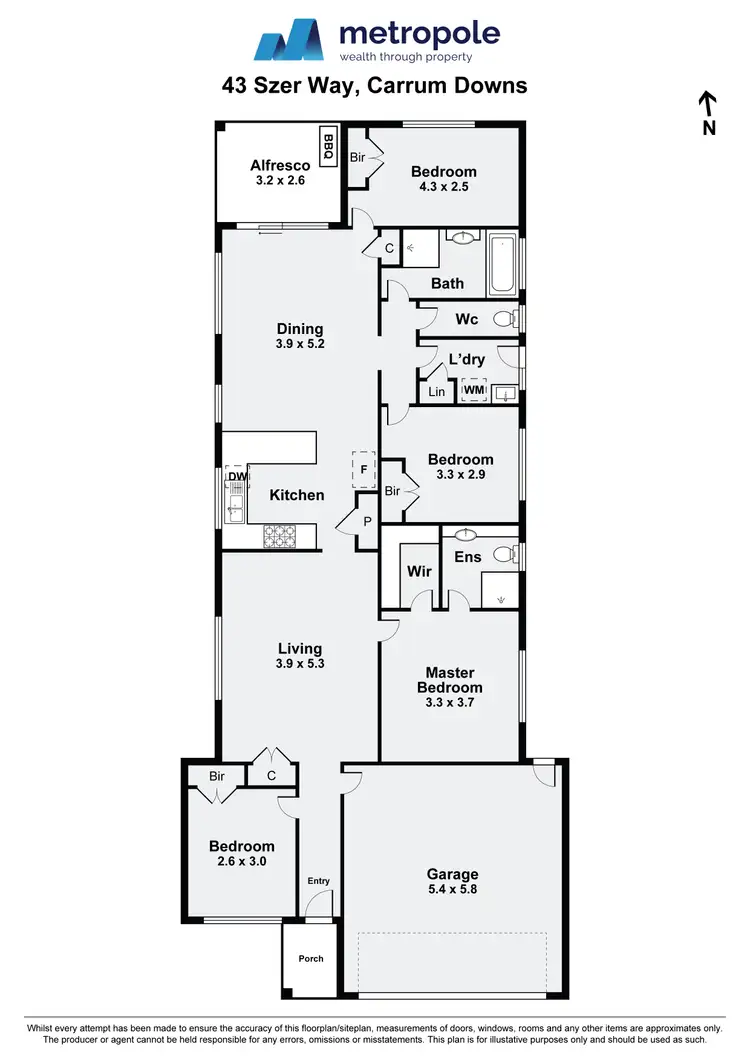Floorplan of Homely house listing, 43 Szer Way, Carrum Downs VIC 3201