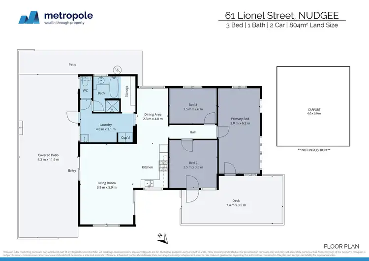 Floorplan of Homely house listing, 61 Lionel, Nudgee QLD 4014
