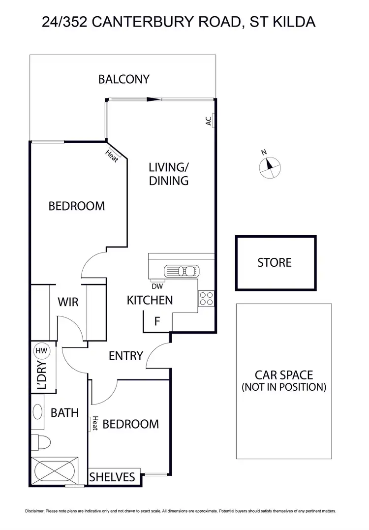 Floorplan of Homely apartment listing, 24/352 Canterbury Road, St Kilda VIC 3182