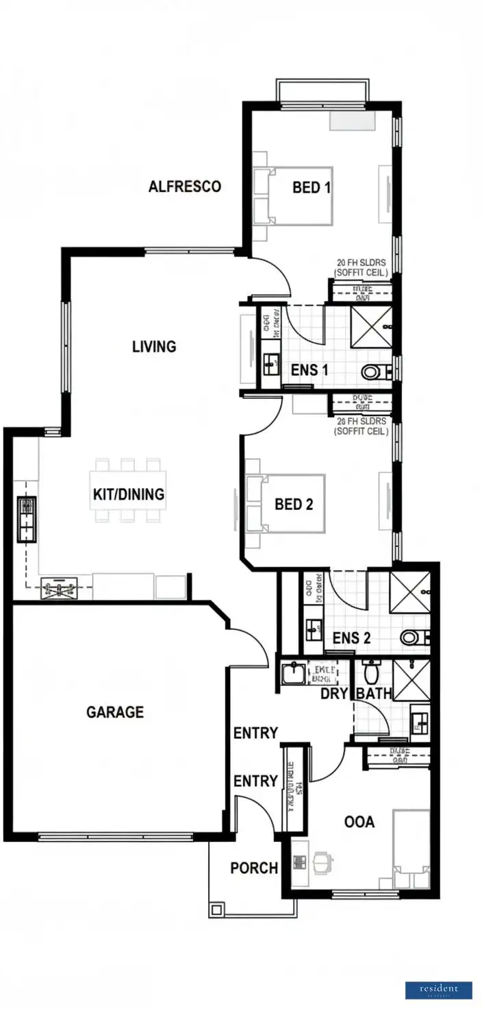 Floorplan of Homely house listing, 21 Grafton Way, Hilbert WA 6112