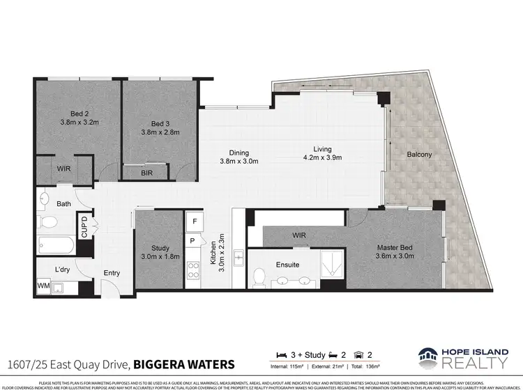 Floorplan of Homely house listing, 1607/25 East Quay Drive, Biggera Waters QLD 4216