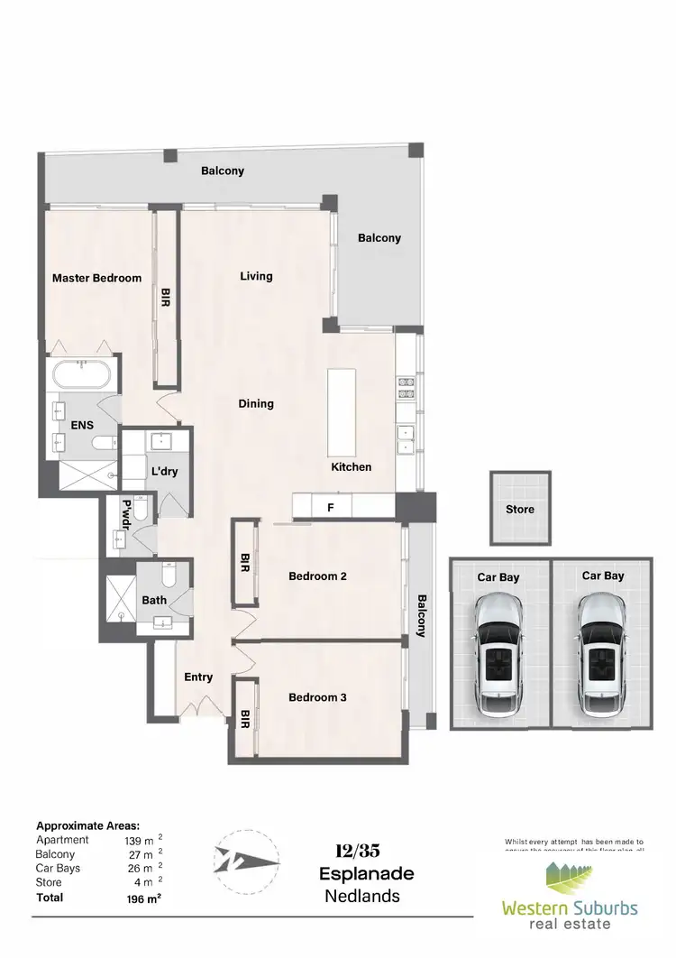 Floorplan of Homely apartment listing, 12/35 Esplanade, Nedlands WA 6009