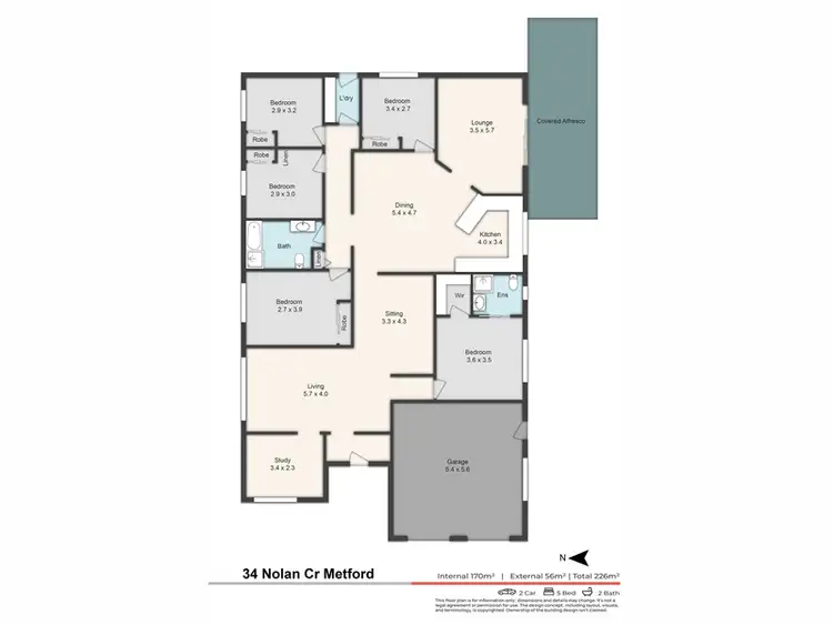 Floorplan of Homely house listing, 34 Nolan Crescent, Metford NSW 2323