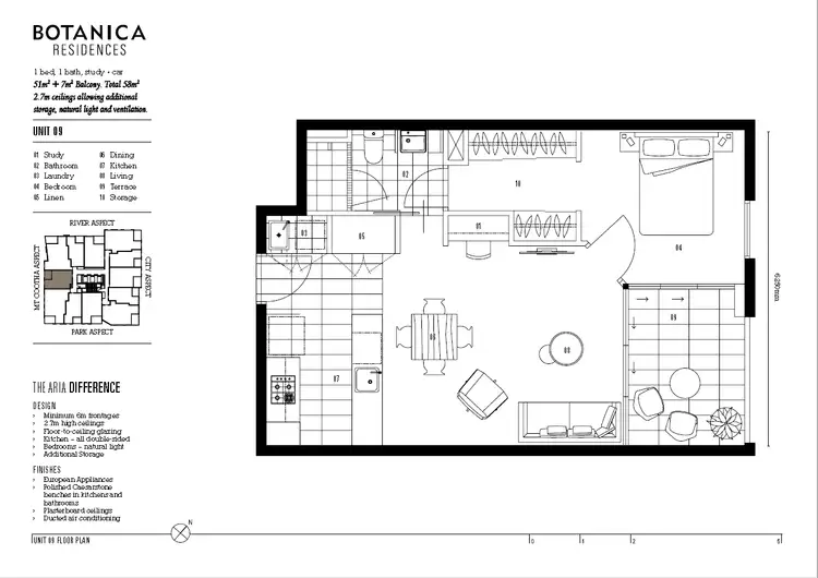 Floorplan of Homely apartment listing, 1309/4 Edmondstone Street, South Brisbane QLD 4101