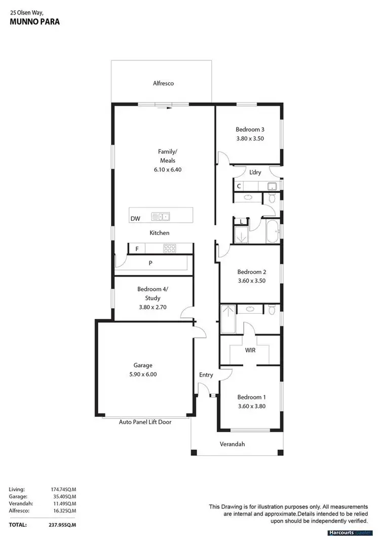 Floorplan of Homely house listing, 25 Olsen Way, Munno Para SA 5115