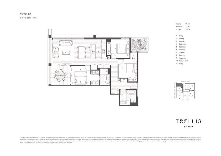 Floorplan of Homely apartment listing, 808/20 Edmondstone Street, South Brisbane QLD 4101