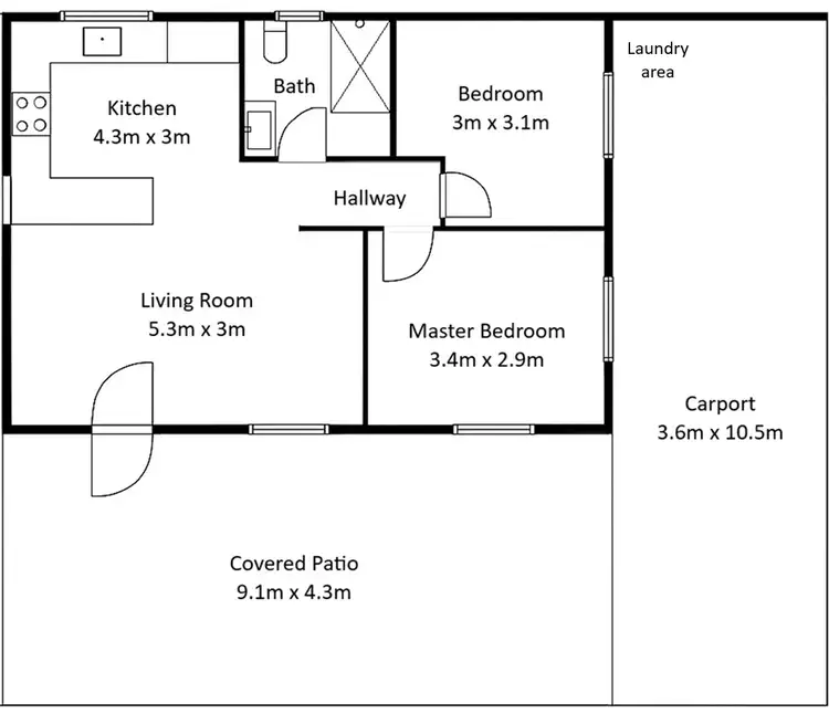 Floorplan of Homely flat listing, 62a Perrins Road, Eudlo QLD 4554