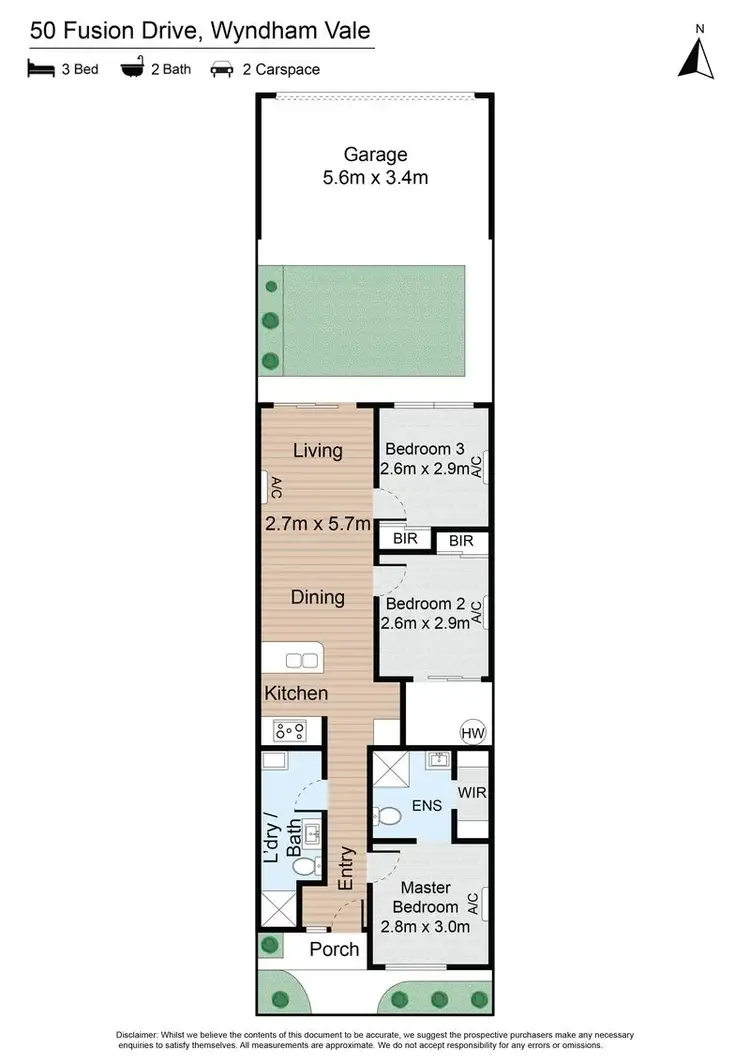 Floorplan of Homely townhouse listing, 50 Fusion Drive, Wyndham Vale VIC 3024