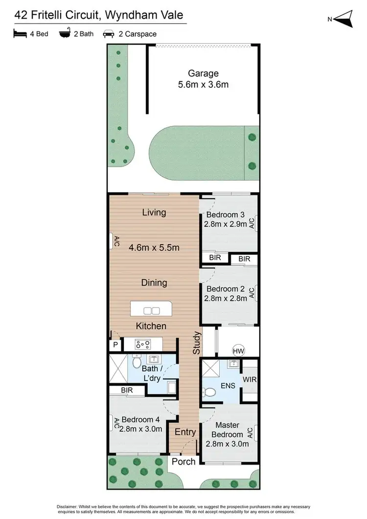 Floorplan of Homely townhouse listing, 42 Fritelli Circuit, Wyndham Vale VIC 3024