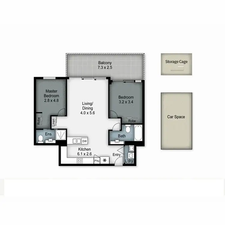 Floorplan of Homely unit listing, 3102/12-14 Executive Drive, Burleigh Waters QLD 4220